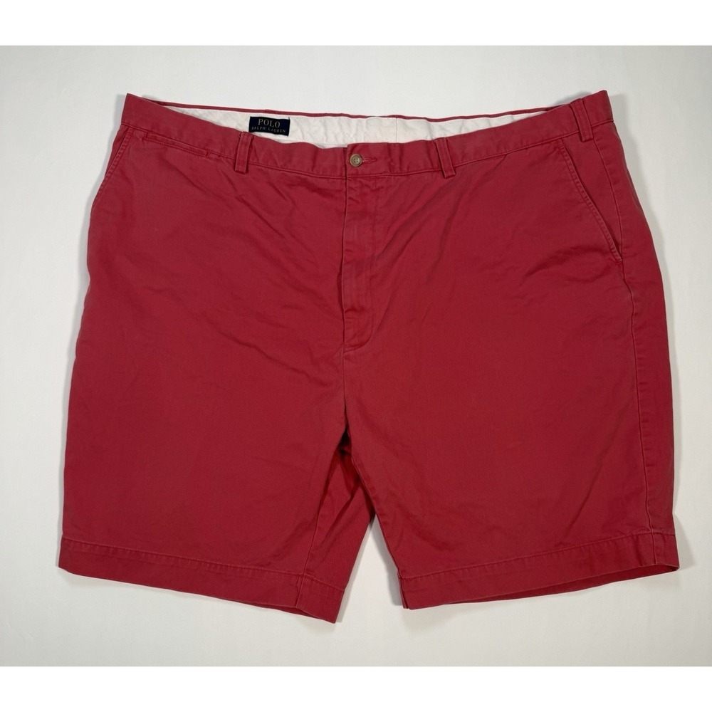 Polo Ralph Lauren Men's Chino Shorts Size 50B Pink Salmon Flat Front Casual